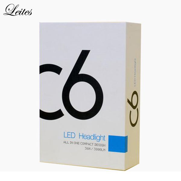 

c6 led light bulb product packaging boxes for c6 led car headlight