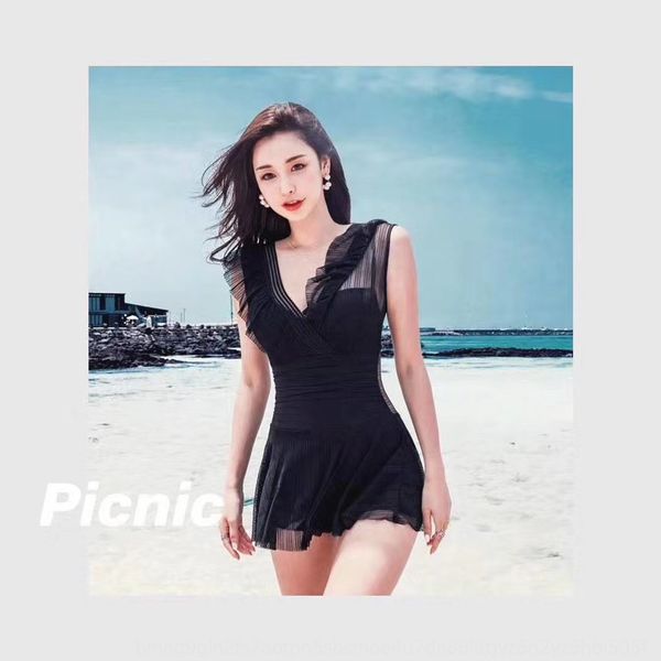 

2020 east gate goddess female ins style conservative 2020 east gate goddess swimsuit female ins style conservative swimsuit, White;black