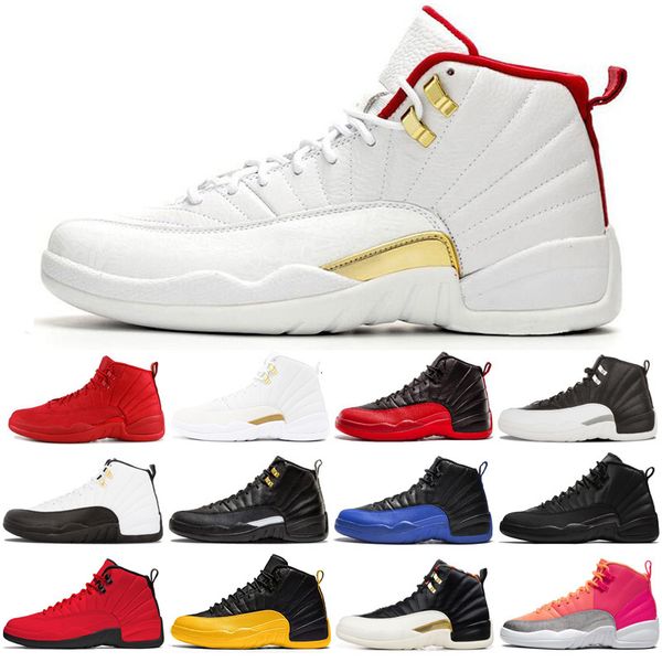 

12 12s game royal ov black men basketball shoes fiba university gold punch taxi dark grey wings mens trainer sports sneakers 7-13