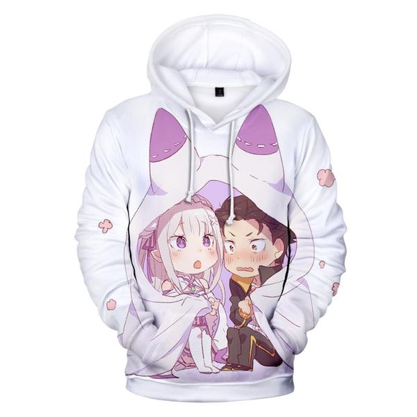 

2020 зима новй мђжин женин оловка 3d пеаи аниме re zero оловка длиннм Ѭђ, Black