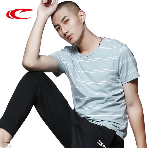 

saiqi 2019 new mens striped t shirt summer loose short sleeve t-shirt male casual fashion hip hop tees streetwear 119381, Black;red