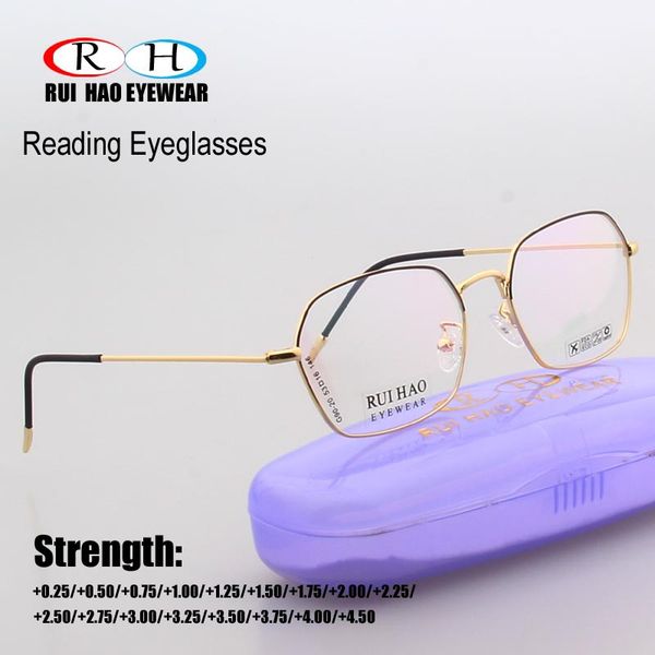 

rui hao eyewear brand fashion reading glasses retro design presbyopic eyeglasses read spectacles optical prescription, White;black