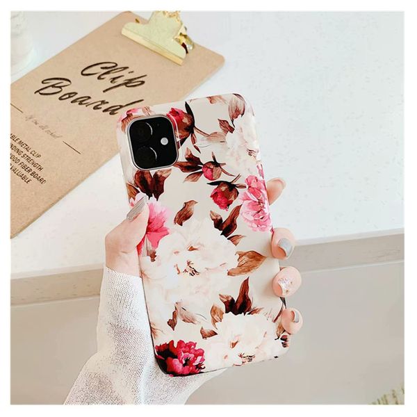 

fashion phone case for iphone 11/11pro/11pro max designer case for iphone xsmax xr x/xs 7p/8p 7/8 6p/6sp 6/6s tpu case with flowers patterns