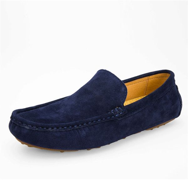 

casual men comfortable loafers shoes fashion design lazy shoes slip on men lightweight non-slip british style man shoesr, Black