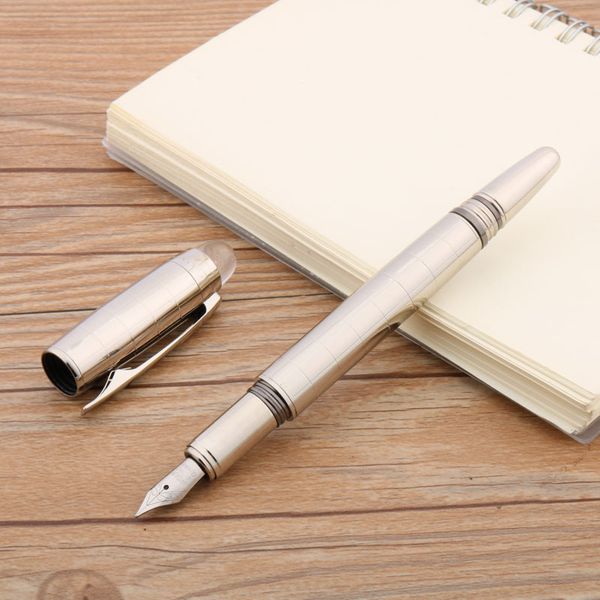 

2pc new classic Fashion twist A Crystal head NEW stainless steel Silvery Clip Reticulate Fountain Pen