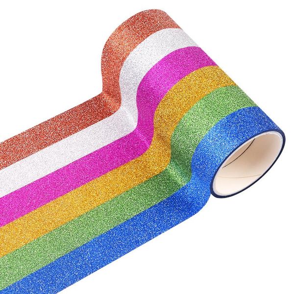 

wholesale 3m glitter washi tape paper self adhesive stick on sticky diy craft decorative