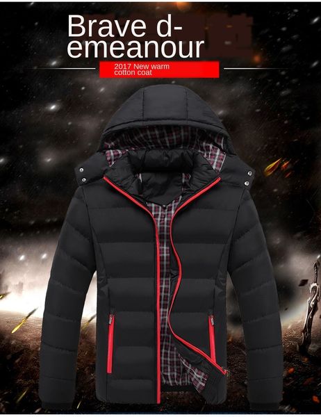 

мужские дизайнерские hengzhiyu зимнее пальто хлопка-ватник холодной-доказательство xl хлопок-проложенный мужская куртка, Black;brown