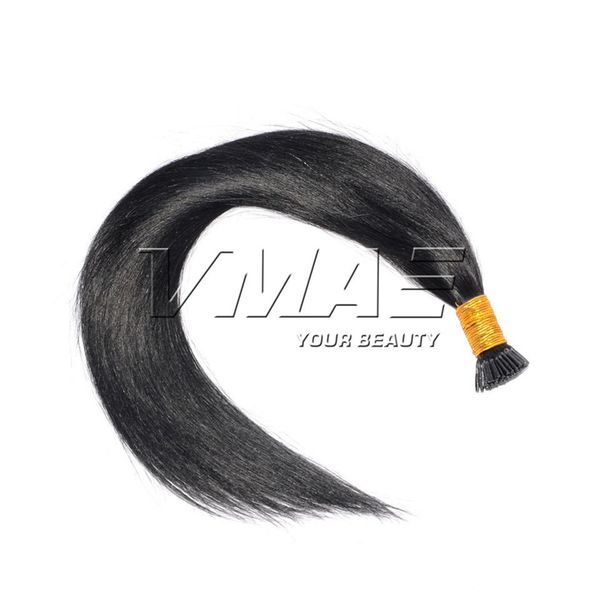 

vmae индийских малазийского 1g strand 100g natural color прямого pre скрепленного кератин fusion i совет необработанные человеческие волосы, Black