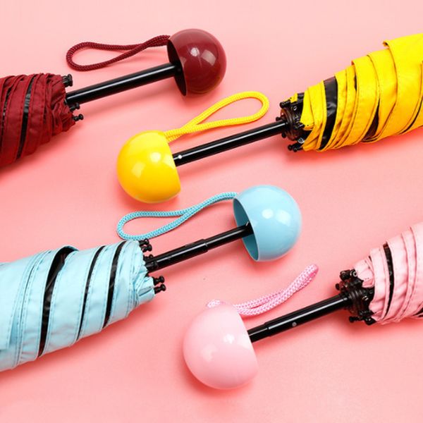

5 fold mini pocket clear sun umbrella rain women anti-uv umbrella windproof umbrellas cute compact rain umbrellas 50u111