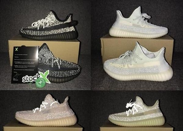 

lundmark светоотражающие kanye west роскошные туфли gid зеленый мужские женские дизайнеры работает shoesv2 облако белый черный статический п