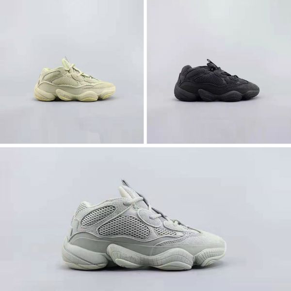 

2019 new salt wave runner 500 blush desert rat 500 super moon yellow running shoes mens women sneaker sports shoes, Black