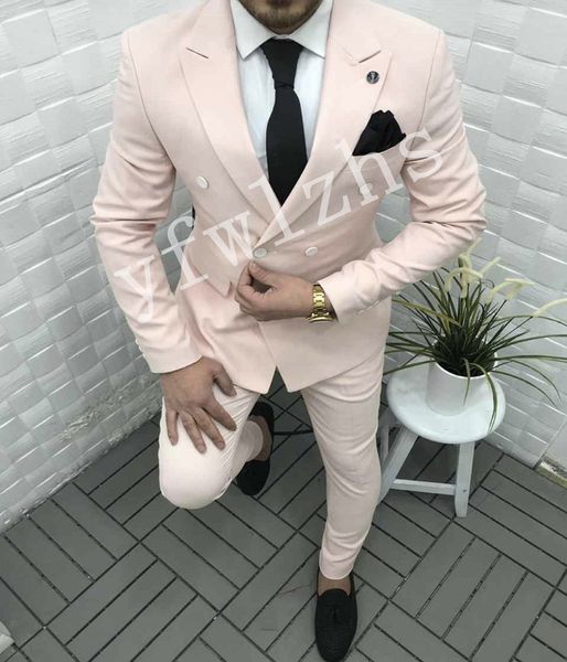 

custom-made double-breasted groomsmen peak lapel groom tuxedos men suits wedding/prom/dinner man blazer(jacket+pants) w96, Black;gray