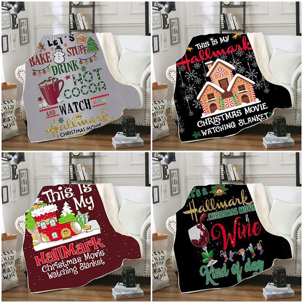 

baby christmas blankets 3d car office winter blankets swaddling bedding quilt nap santa blanket xmas home carpet 150*130cm 8 designs
