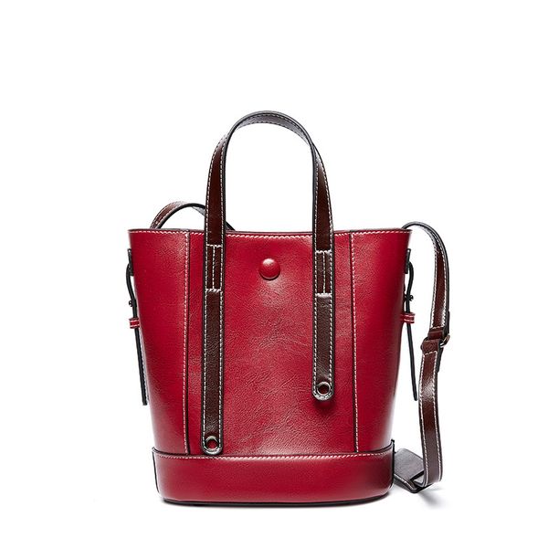 

vintage genuine leather bags for women small bucket handbags women's tote bag ladies shoulder bag bolsos 2020 winter women