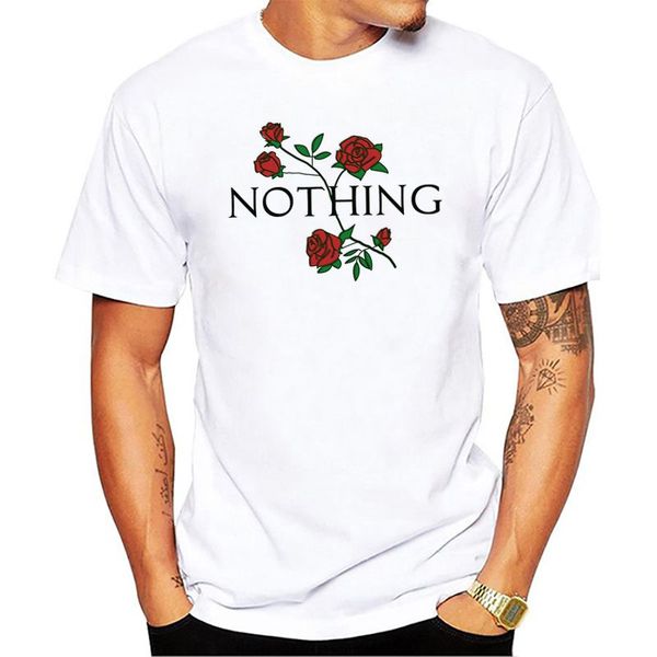 

nothing rose 2020 new arrival summer style men short sleeve shirt male cotton casual t shirts boys, White;black