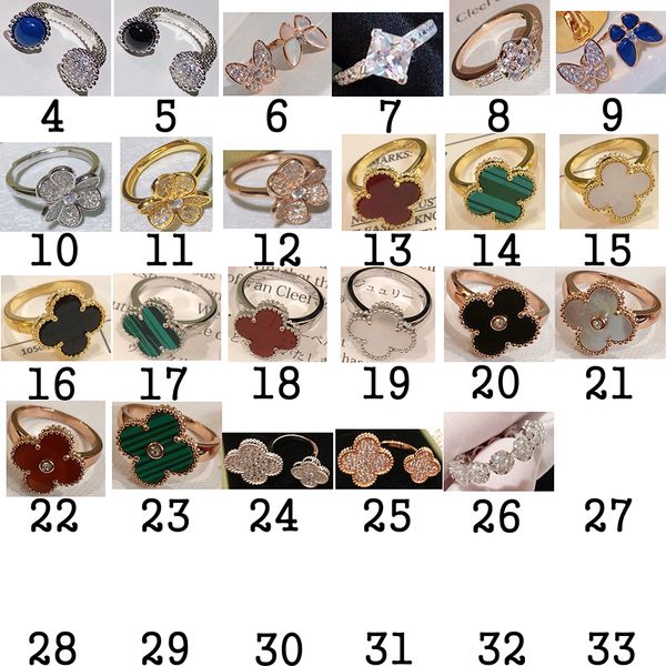 

2021 100% 925 sterling silver clover ring opening at high-end microscope technology