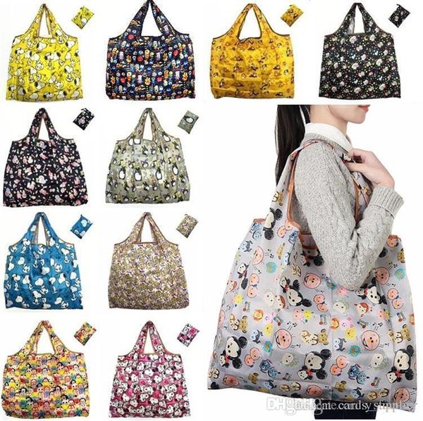 

large capacity reusable grocery bags waterproof nylon foldable shopping bags reusable storage bag eco friendly shopping bags tote bag