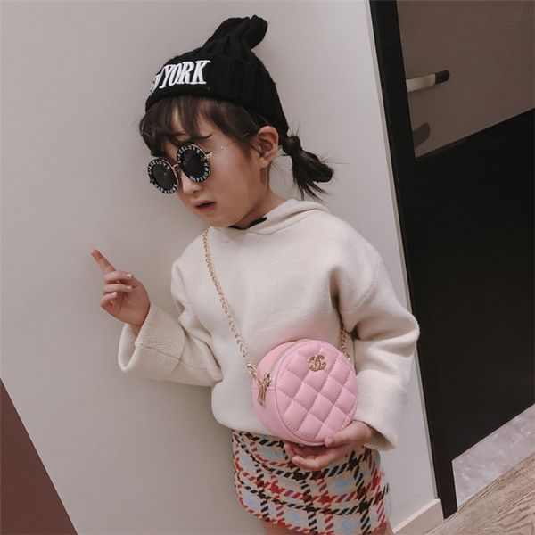 

cute baby bags kids designer purses girls mini princess purses pu chain shoulder bags children lovely diamond check handbags kids gifts, White