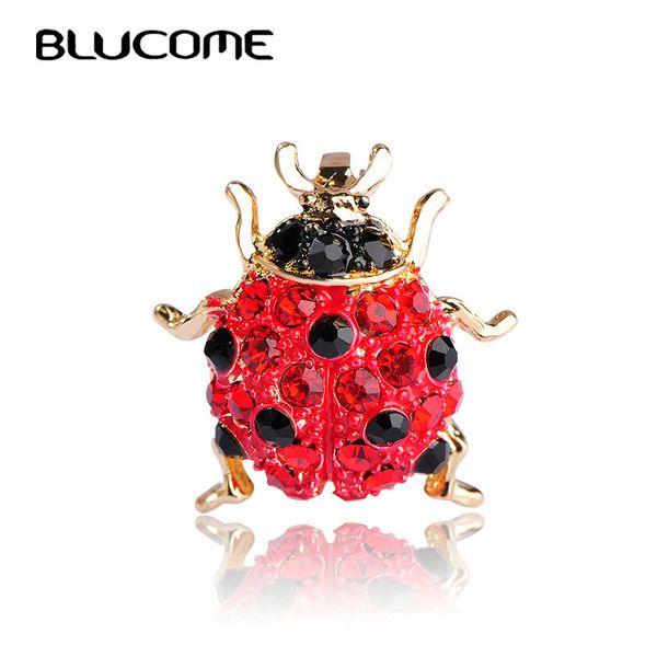 

blucome small full red crystals brooches for kids girls shirt gold-color insect s brooch scarf corsage accessories, Gray