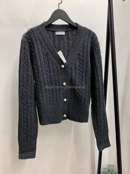 

2019 осень и зима новый v образным вырезом перламутровая кнопка женщины короткие шерстяные кардиганы пальто, White