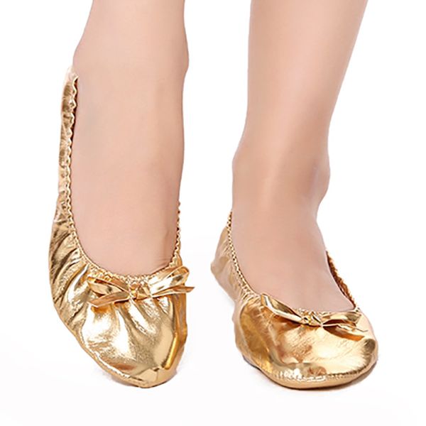 

ushine feet care pads flat pu gold soft woman belly dance shoes leather belly ballet dance shoes children girls woman