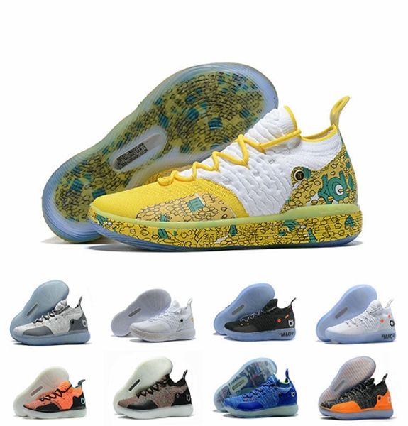 

kd 11 Christmas Basketball Shoes Mens Basketball Shoes KD XI 11 Durant EP Oreo Cool Grey Gold Championship MVP Trainers Sneakers Size 40-46
