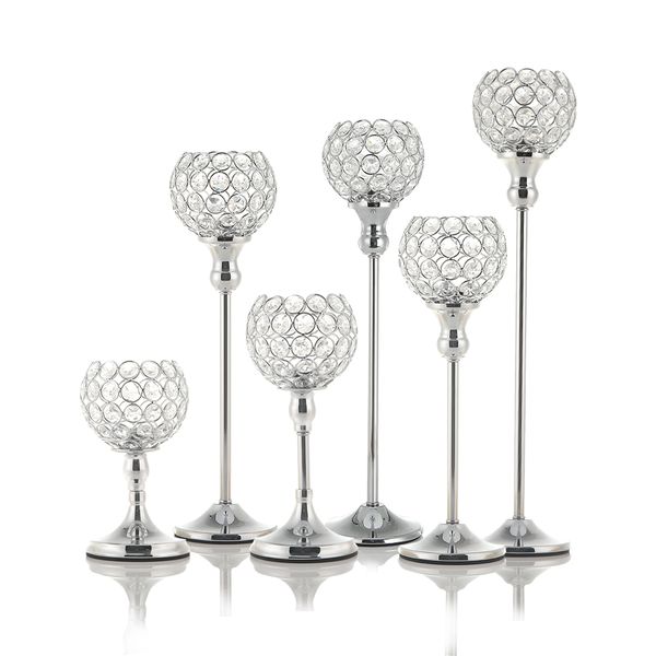 

crystal candle tealight holders metal coffee dining table centerpieces candlesticks stand for valentines day home decoration
