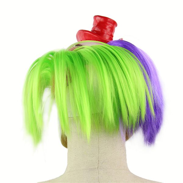 Horrible Evil Crazy Clown Halloween Dress Up Mask Emulsion Red Hat