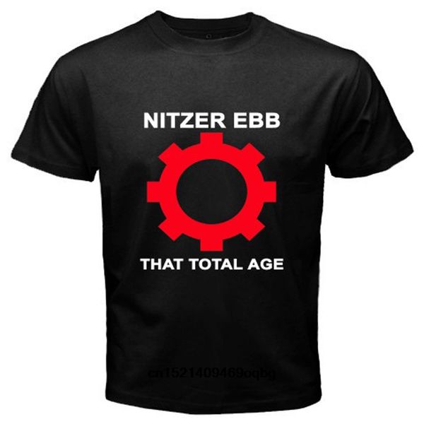 

nitzer ebb that total age black t-shirt size s m  xl 2xl short sleeves cotton t shirt trend, White;black