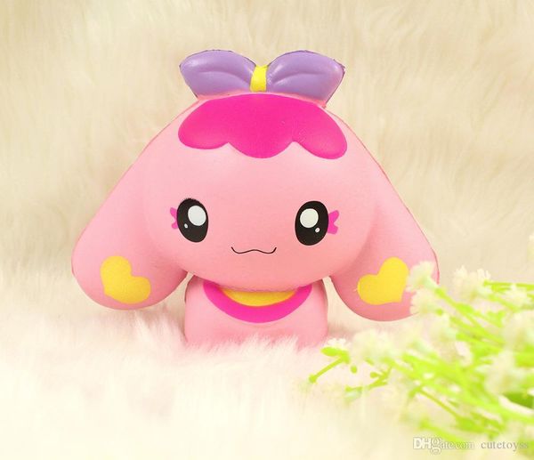 

gs doll jumbo elastic soft pu squishy slow rising anti-stress kawaii squishies charming dog doll squeeze kids toy charm lanyard strap