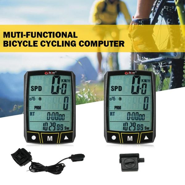 

bogeer wireless / wired bicycle computer cycling bike sensor waterproof with lcd display odometer speedometer led backlight