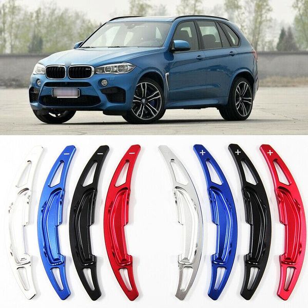 

2pcs aluminum steering wheel shift paddles shifter extension for bmw x5 m 2014