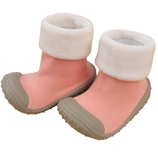 

детская обувь для новорожденных малышей девочки мальчики хлопок ткань твердая теплые зимние prewalker твердые резиновой подошвой носки обувь