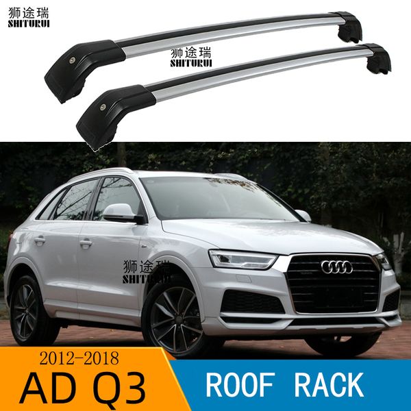 

2pcs roof bars for q3 5 door suv 2012-2018 8ub, 8ug aluminum alloy side bars cross rails roof rack luggage carrier