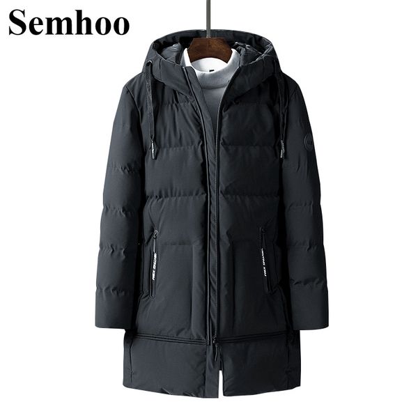 

men's down & parkas 2021 winter explosions cotton coat hooded thick warm jacket slim solid color casual plus size m---4xl, Black