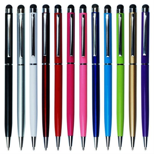 Горячая продажа 2 в 1 шариковая точка стилус сенсорная ручка для iPhone Samsung планшет сотовый телефон Stylus Touch Pen с клипом