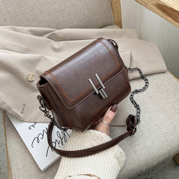 

2020 new women's shoulder bag texture bags vintage chain women's bags