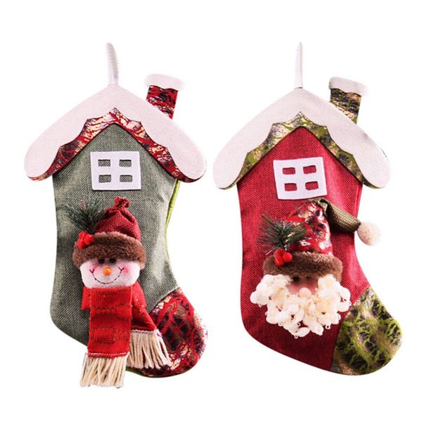 

christmas stockings sock candy gift bag for kids xmas tree hang decor new year christmas decorations for home