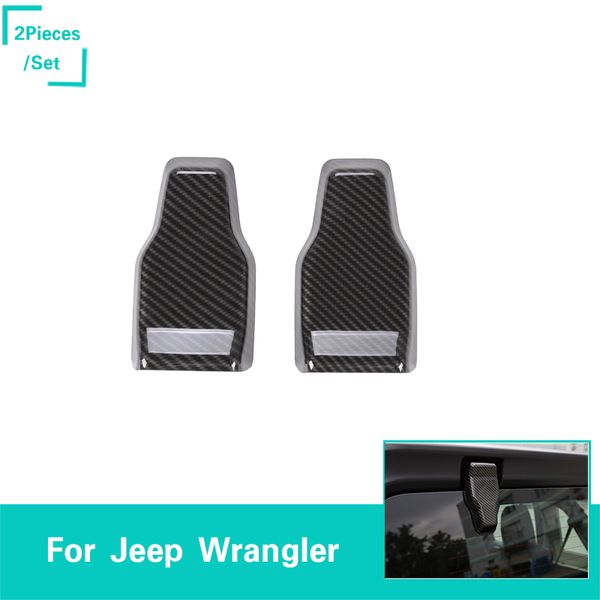 2pcs Fibre de carbone ABS Miroir Cap Trim pour Jeep Wrangler JL 2018