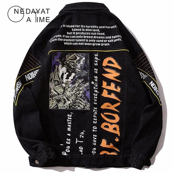 

men's jackets denim jacket men streetwear locomotive zipper cardigan jean coats hip hop loose casual fashion for male black, Black;brown