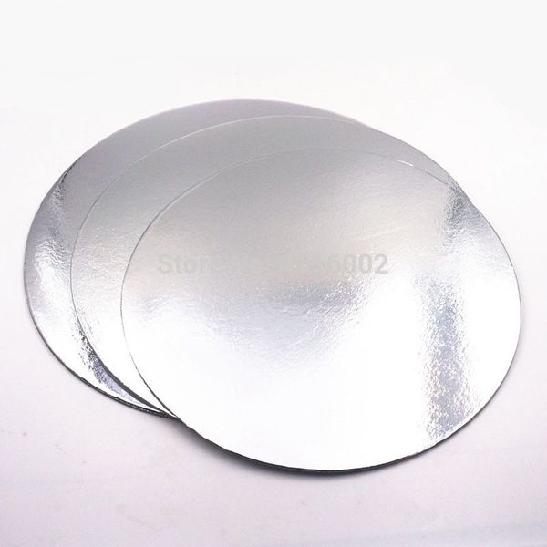 

300pcs round gold sliver cake board for presenting decorated cakes moving plate turntables baking tools 8inch 10inch
