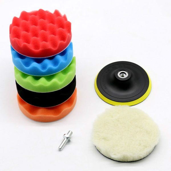 

6 inch 8pcs/set car polishing pad sponge buffing waxing boat car polish buffer drill wheel polisher tool removes scratches tools