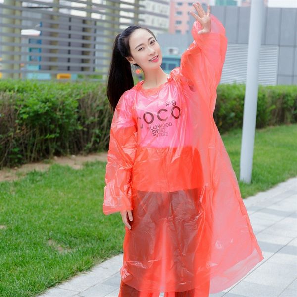 

large size hood cap rain wear disposable pe pocket poncho rainwear traveling raincoats of outdoor rafting 1 8fs e19