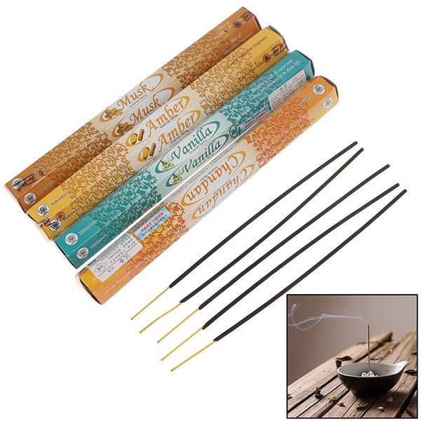 

20pcs/1box fragrance agarwood/vanilla/amber/musk tibetan indian incense sticks multiple flavor incense sticks other home decor