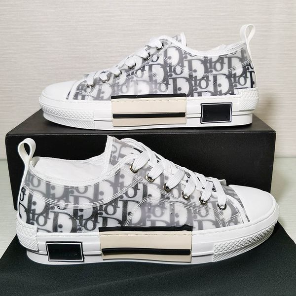 

2020 new gao bang flowers technical canvas shoes high oblique casual shoes 3m mens women luxury designer shoes 36-4the new4, Black