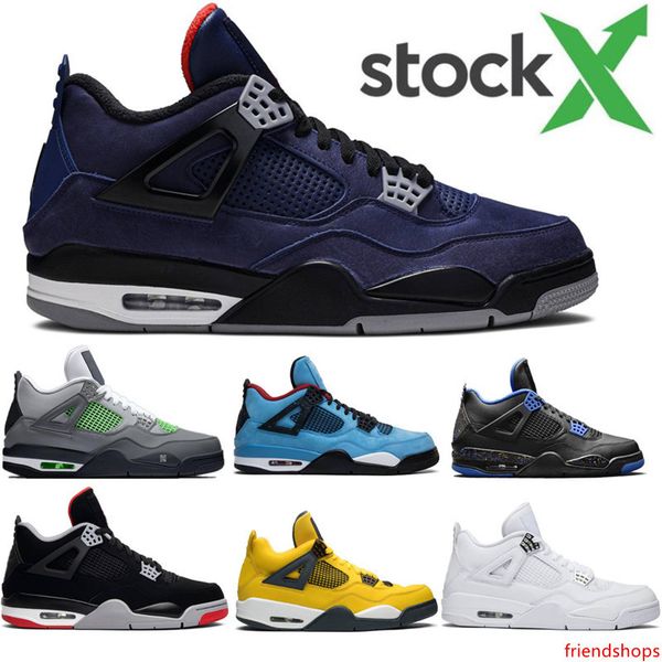 

2020 bred 4 4s mens basketball shoes cactus jack cool grey white cement fiba unc mushroom denim blue men sports designer sneaker