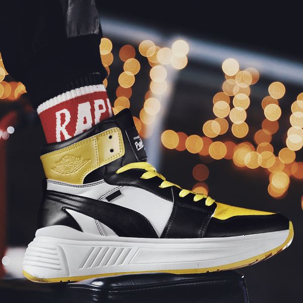 

fashion sneakers men lace-up canvas shoes high male brand footwear men's casual shoes fashion black sneakers