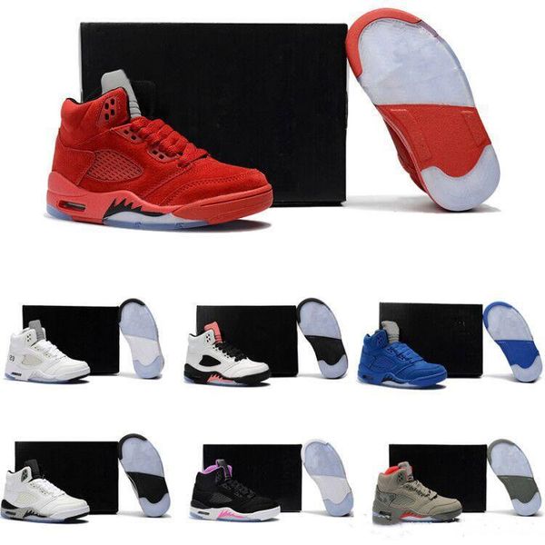 

гоѬие дека пѬодажа обђв 5 5s air red blue suede кѬоовки мода деи поведневнй бак, Black