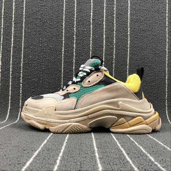 

2019 chaussures new fashion paris triple-s dad designer shoes platform sneakers triple s mens womens tripler casual sports trainerst02, Black