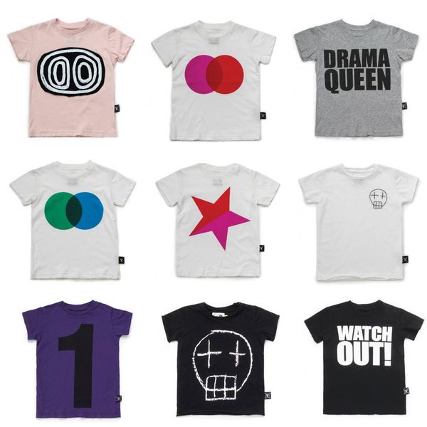 

kids t shirts 2019 summer boys girls number 1 skull print short sleeve t shirts baby child cotton tees clothes y190516, Blue